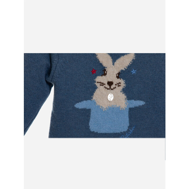 PATACHOU SWEATER NEWBORN COLORS - BLUE INDIGO