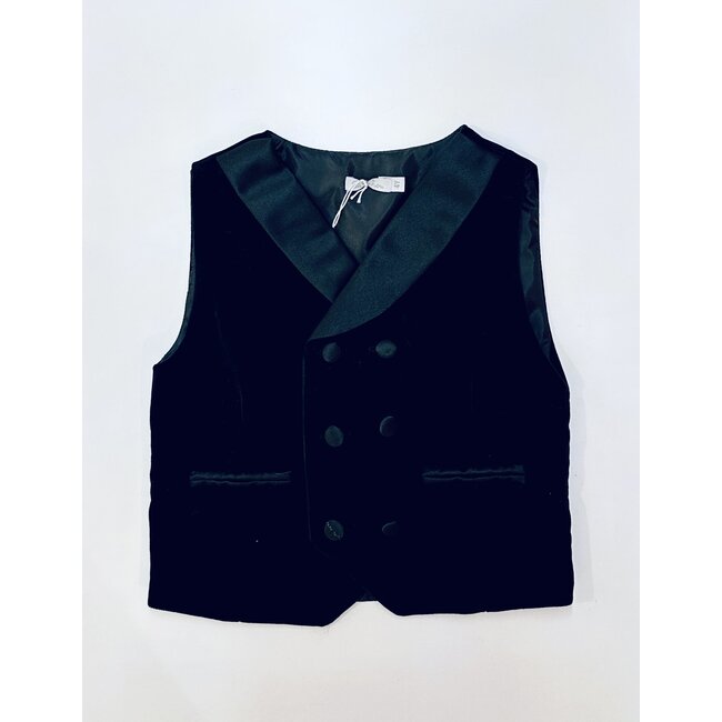 PATACHOU VEST KIDS BOY PARTY - BLACK