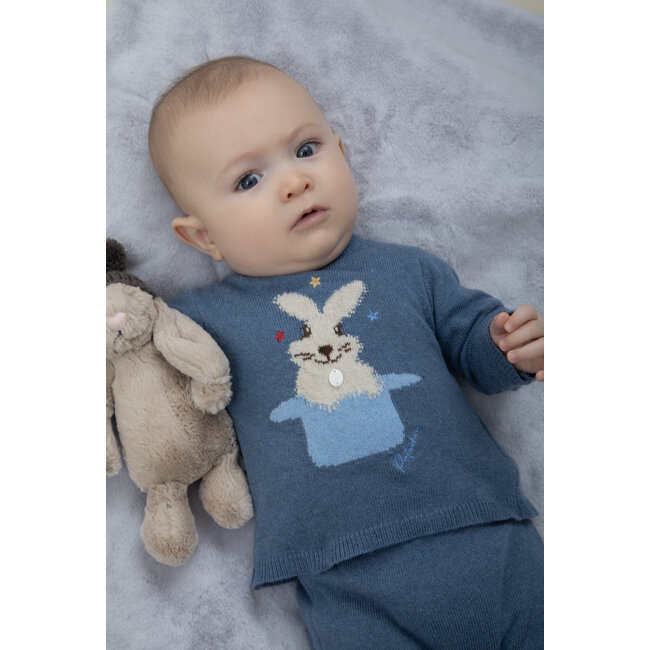 PATACHOU SWEATER NEWBORN COLORS - BLUE INDIGO