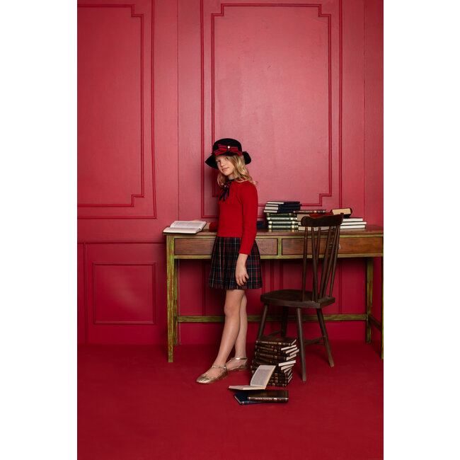 PATACHOU HAT KIDS GIRL TARTAN - MARINE