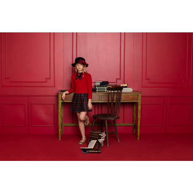 PATACHOU HAT KIDS GIRL TARTAN - MARINE