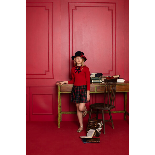 PATACHOU HAT KIDS GIRL TARTAN - MARINE