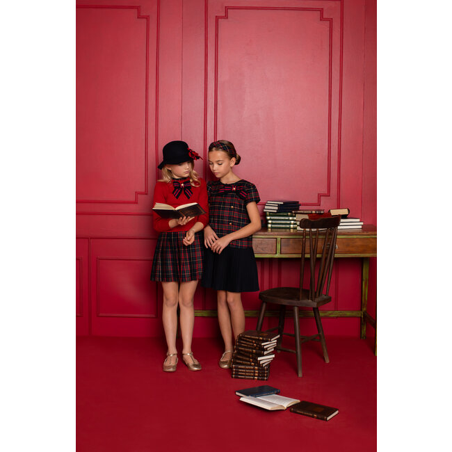 PATACHOU HAT KIDS GIRL TARTAN - MARINE