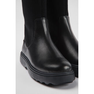 CAMPER Norte Black leather and TENCEL® Lyocell boots