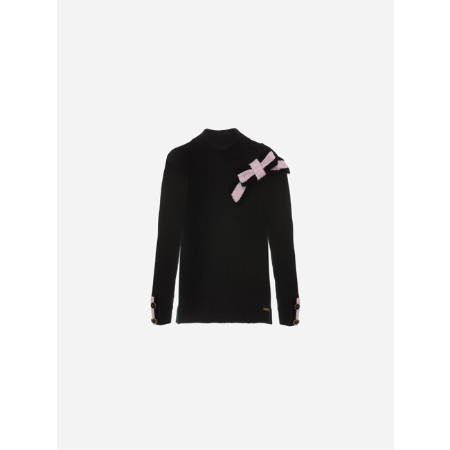 PATACHOU SWEATER KIDS GIRL PINK-BLACK