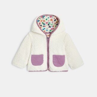 CATIMINI Baby girls' white hooded sherpa coat