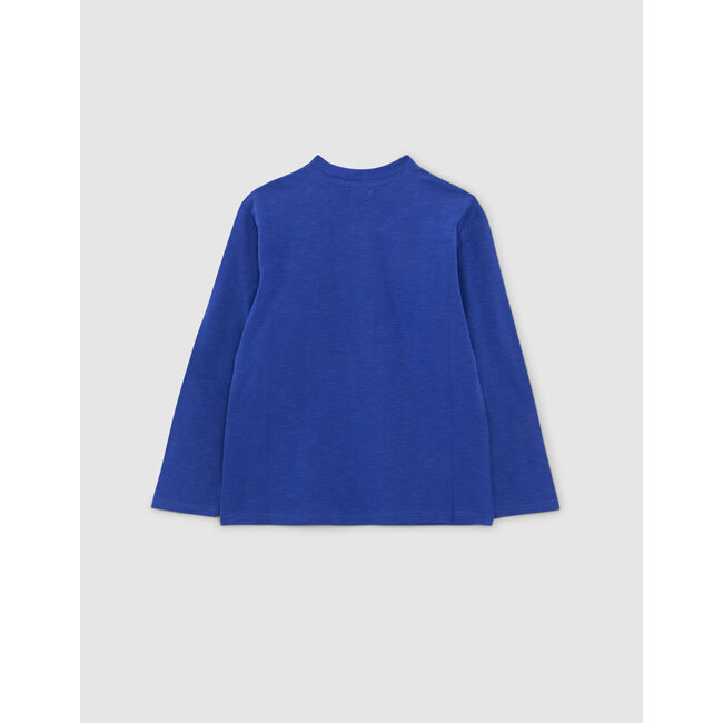 IKKS BOYS’ ELECTRIC BLUE BULLDOG IMAGE ORGANIC COTTON T-SHIRT