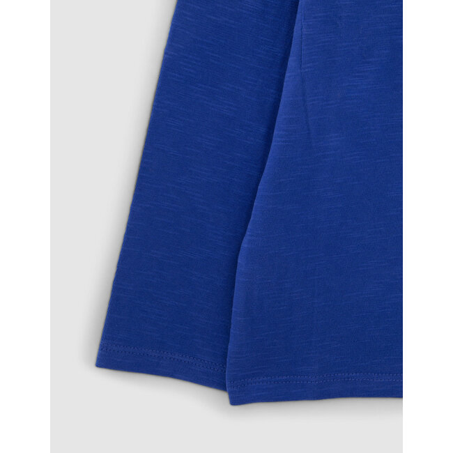 IKKS BOYS’ ELECTRIC BLUE BULLDOG IMAGE ORGANIC COTTON T-SHIRT