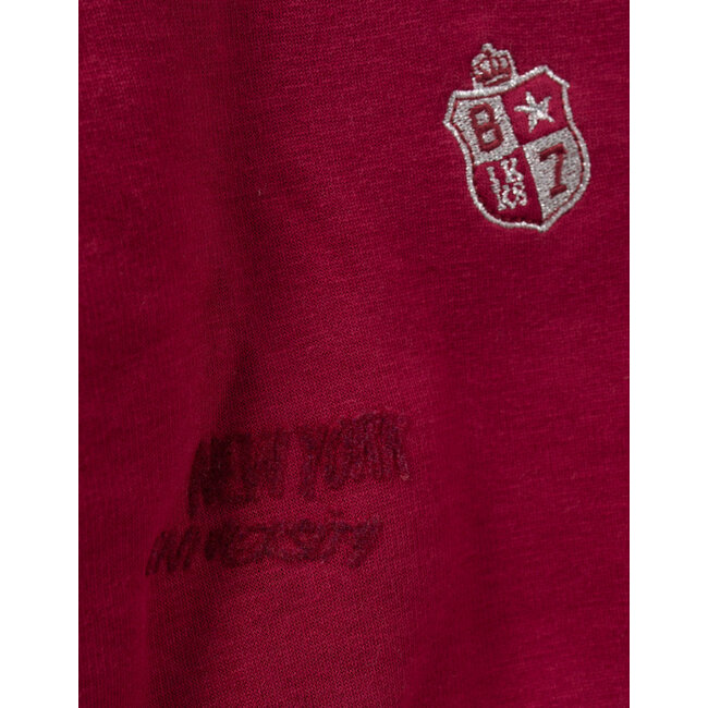 IKKS GIRLS’ BURGUNDY EMBROIDERED HOODIE
