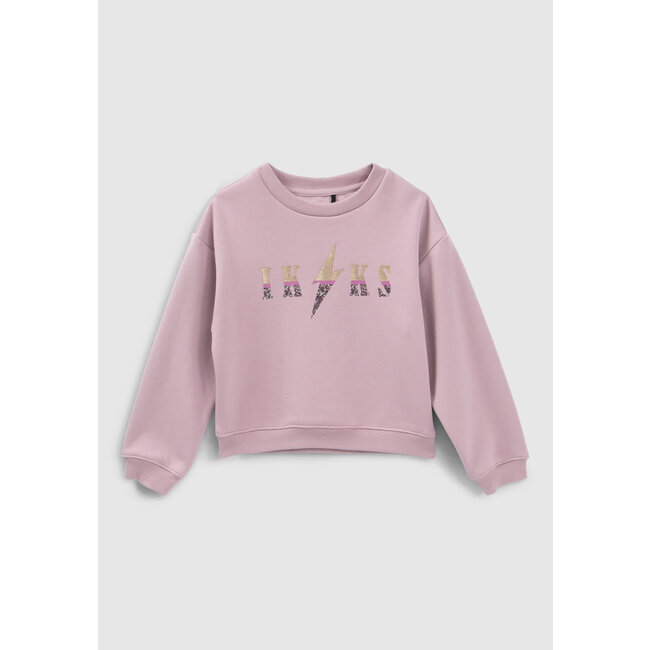 IKKS GIRLS’ VIOLET PAISLEY PRINT SLOGAN SWEATSHIRT