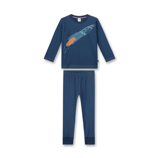 SANETTA Boys' long dark blue pajamas