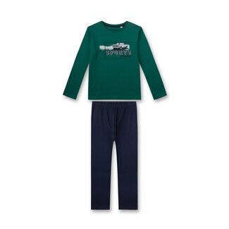 SANETTA Boys' long green pajamas