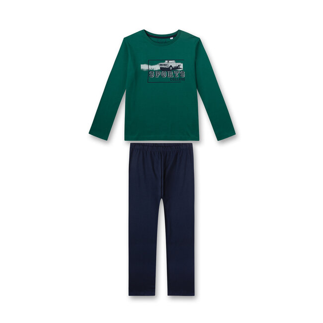 SANETTA Boys' long green pajamas