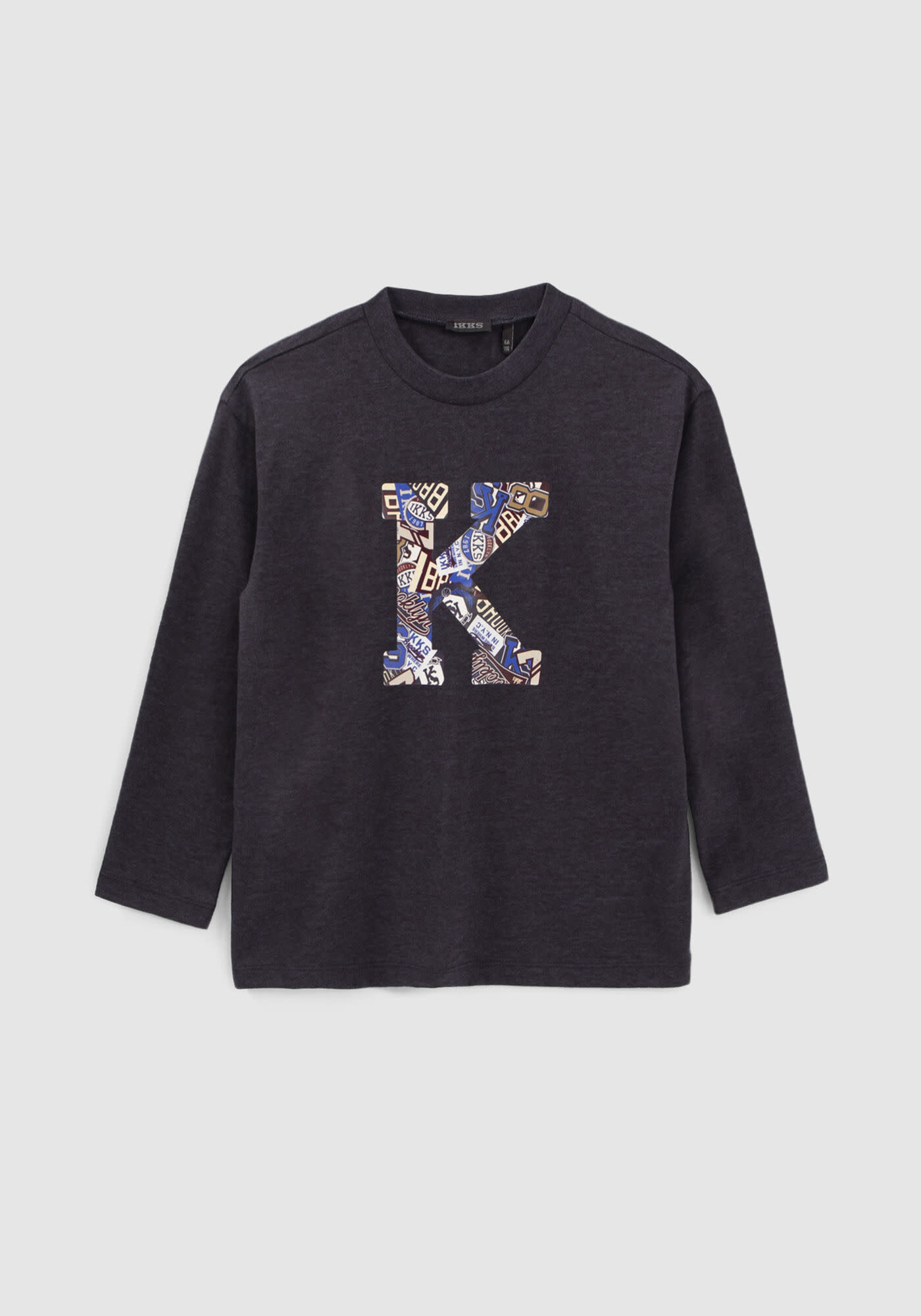 BOYS NAVY MARL XL LETTER K BADGES T SHIRT IKKS Canada Kidz