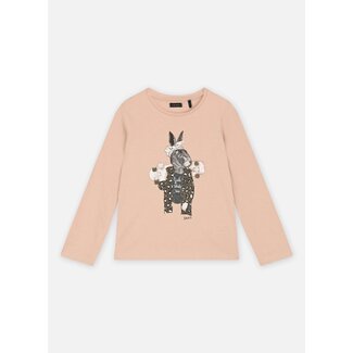 IKKS GIRLS' PINK RABBIT T-SHIRT