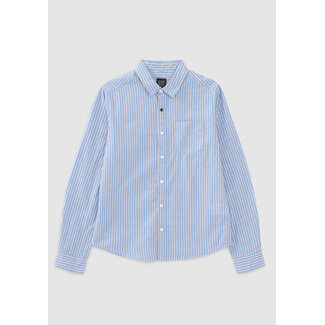 IKKS BOYS’ ECRU SHIRT WITH BLUE STRIPES