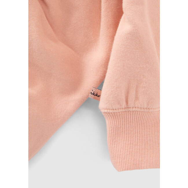 IKKS GIRLS’ KHAKI HOODIE WITH GATHERED CUFFS