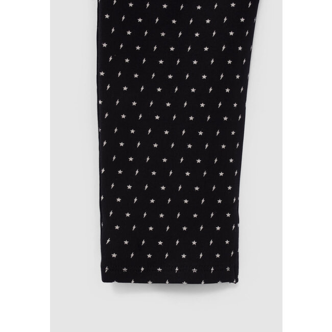IKKS GIRLS’ BLACK JOGGERS WITH LIGHTNING STAR PRINT