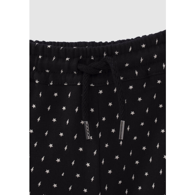 IKKS GIRLS’ BLACK JOGGERS WITH LIGHTNING STAR PRINT