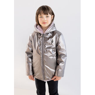 Caramelo Kids 0123118 Pearl Girls Hooded Padded Coat Mink - Girls Clothing  from Harris Kids UK