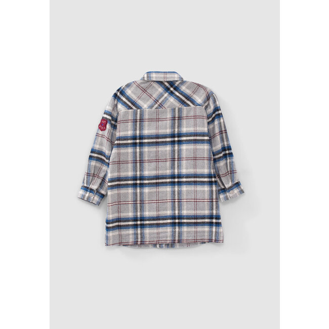 IKKS GIRLS’ GREY, BLUE, BLACK, ECRU CHECK COAT