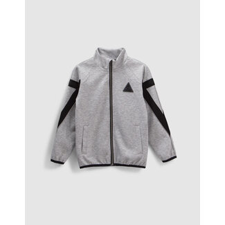 IKKS BOYS’ GREY CARDIGAN WITH BLACK AND REFLECTIVE DETAILS