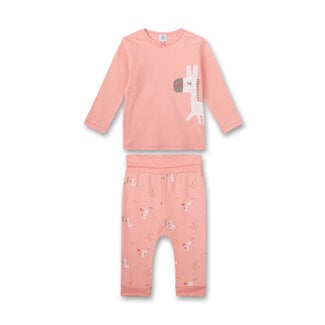 SANETTA Baby girls' long pink donkey pajamas