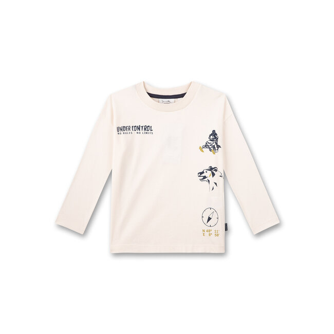 SANETTA Boys' long-sleeved shirt Off-White