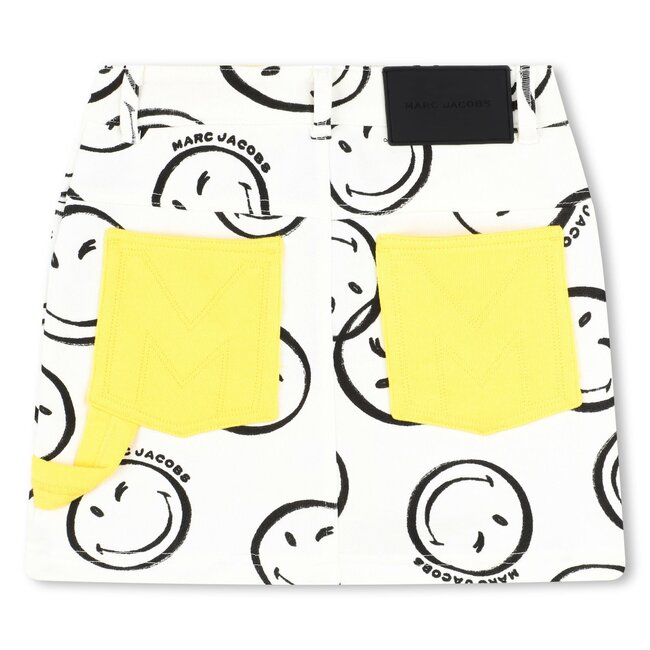 THE MARC JACOBS GIRLS IVORY SMILEFACE SHORTS