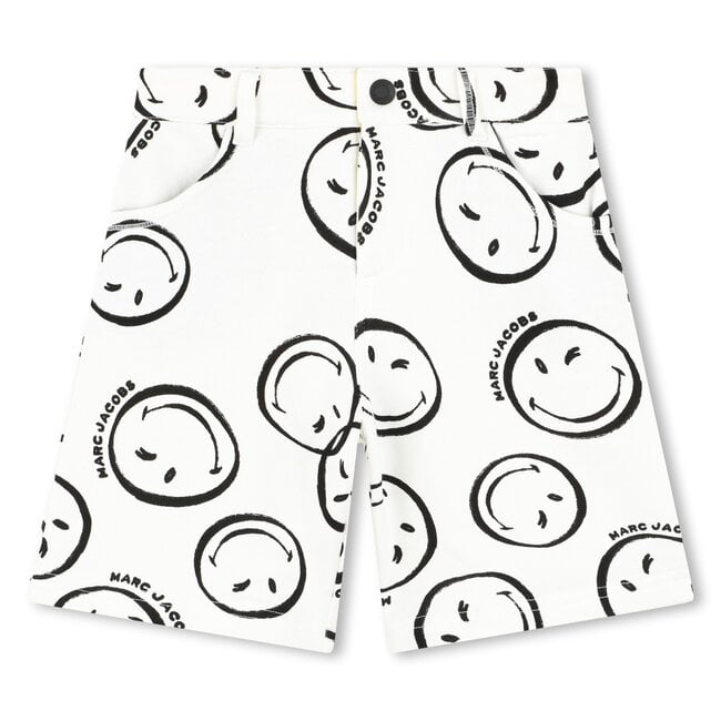 THE MARC JACOBS BOYS IVORY SMILEY SHORTS