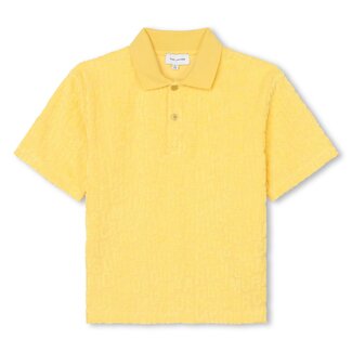 THE MARC JACOBS BOYS YELLOW TERRY SHORT SLEEVE POLO