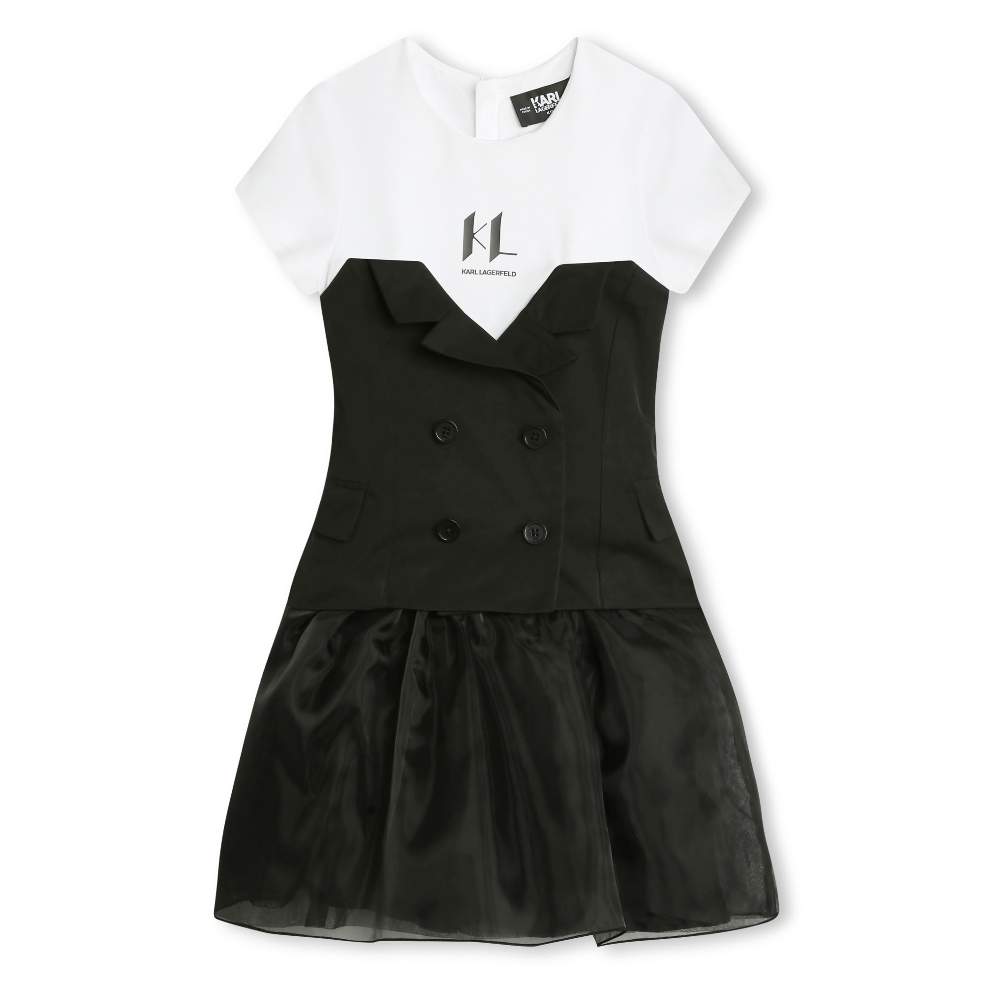 karl lagerfeld dress black and white Bow Strap Polka Dot Midi Dress | Dresses & Jumpsuits main image 1