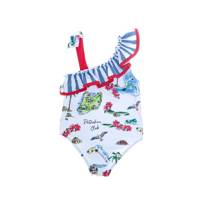 PATACHOU SWIMSUIT SWIMWEAR GIRL-MARINE PRINT S24-35