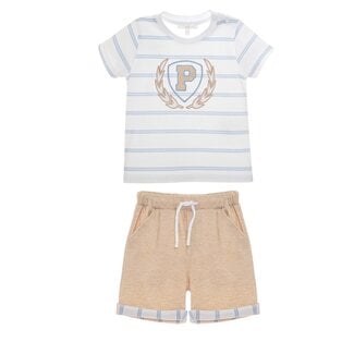 PATACHOU SET (T-SHIRT+SHORTS) MB HAMPTONS-MULTICOLOR STRIPES S24-45