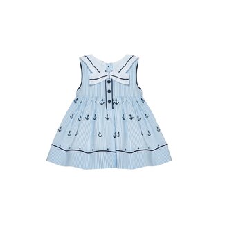 PATACHOU DRESS NEWBORN CRUISE-EMROIDERED STRIPES S24-33