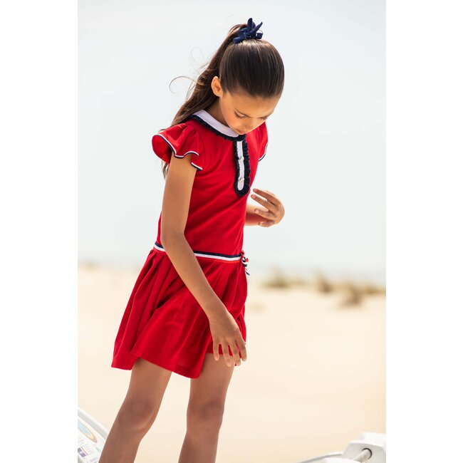 PATACHOU DRESS KIDS GIRL CRUISE-RED