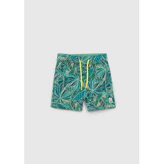 IKKS BABY BOYS’ GREEN/EXOTIC MOTIF REVERSIBLE BERMUDA SHORTS