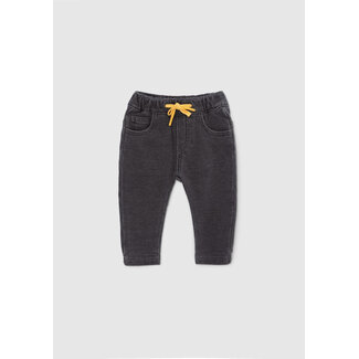 IKKS BABY BOYS’ GREY KNIT TROUSERS WITH YELLOW TIES