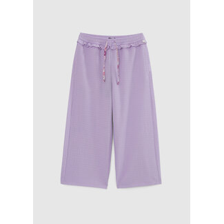 IKKS GIRLS’ LILAC TEXTURED FABRIC FLOWING WIDE TROUSERS