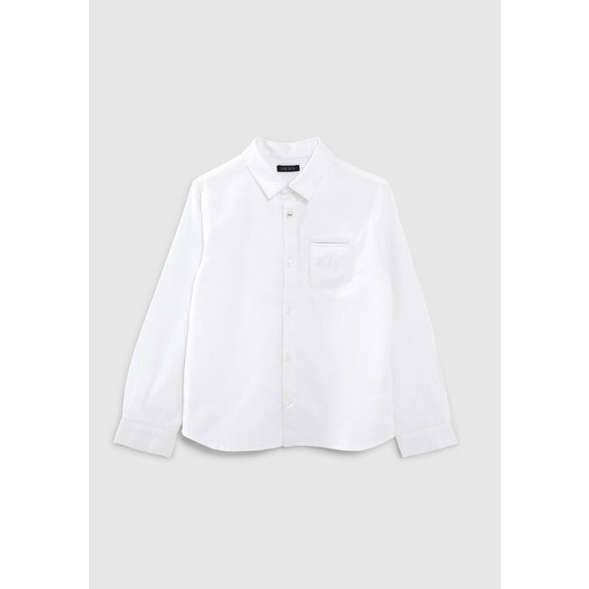IKKS BOYS’ WHITE OCCASIONWEAR SHIRT WITH POCKET