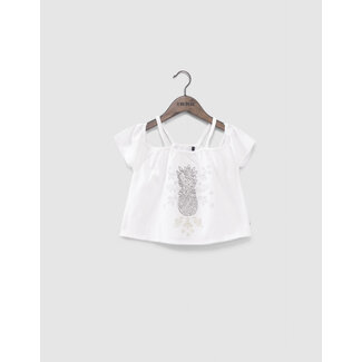 IKKS Girls' OFF-WHITE PINEAPPLE T-SHIRT