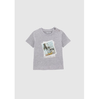 IKKS BABY BOYS’ GREY T-SHIRT PERCUSSION LENTICULAR IMAGE