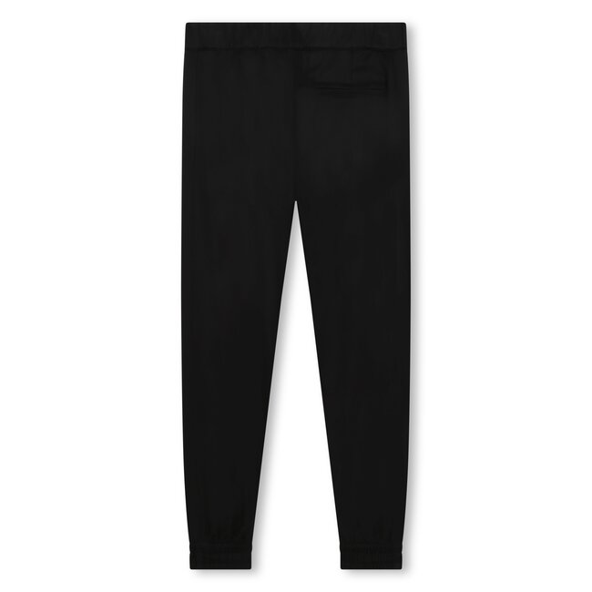 KARL LAGERFELD BOYS BLACK TENCEL PANTS W/ ELASTICATED CUFFS