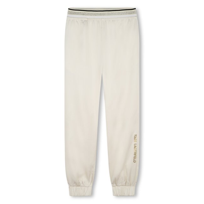 KARL LAGERFELD GIRLS TENCEL JOGGERS W/ STRIPED WAISTBAND