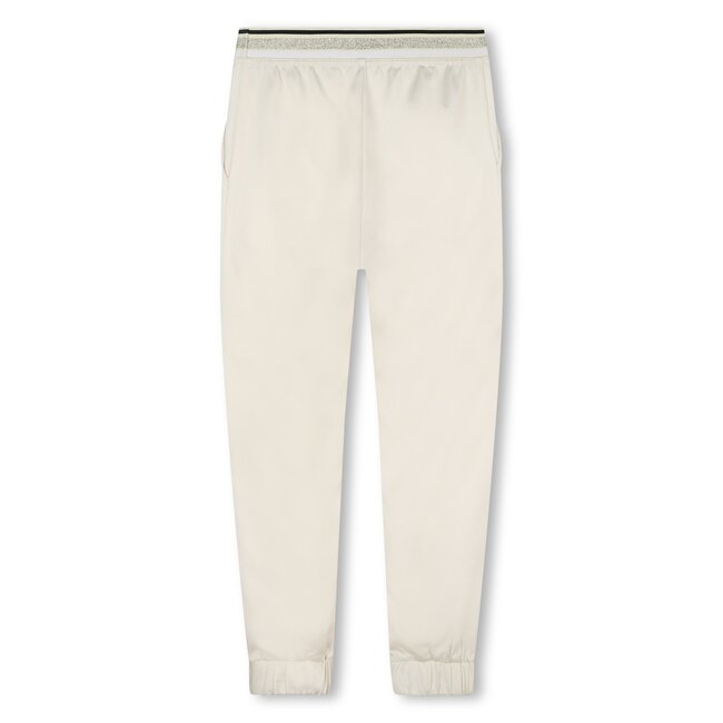 KARL LAGERFELD GIRLS TENCEL JOGGERS W/ STRIPED WAISTBAND