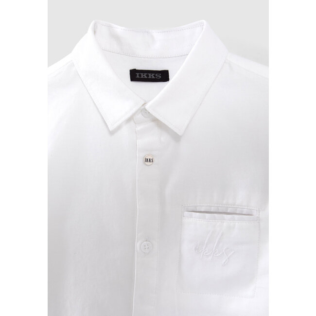 IKKS BOYS’ WHITE OCCASIONWEAR SHIRT WITH POCKET