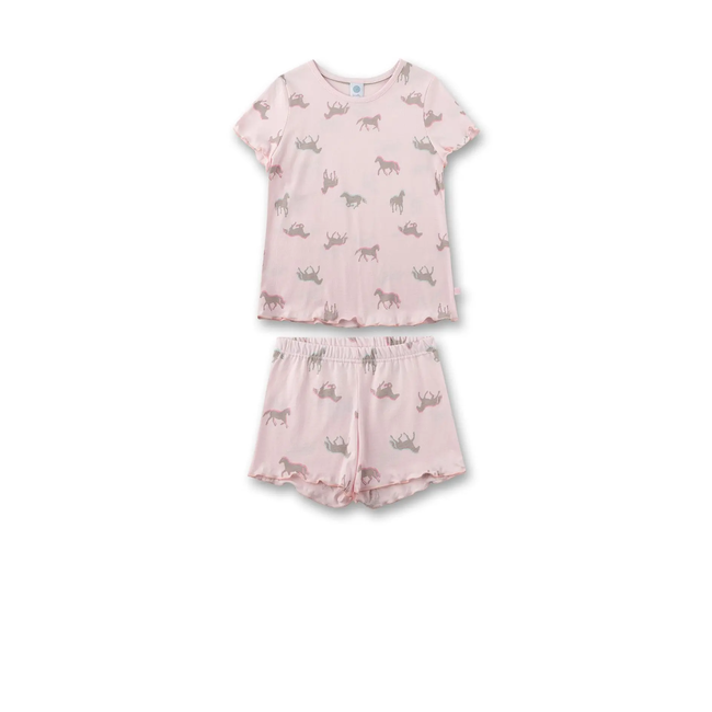 SANETTA Girls' short pink pajamas