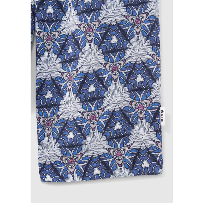 IKKS GIRLS' WHITE TROUSERS WITH GRAPHIC WAX PRINT