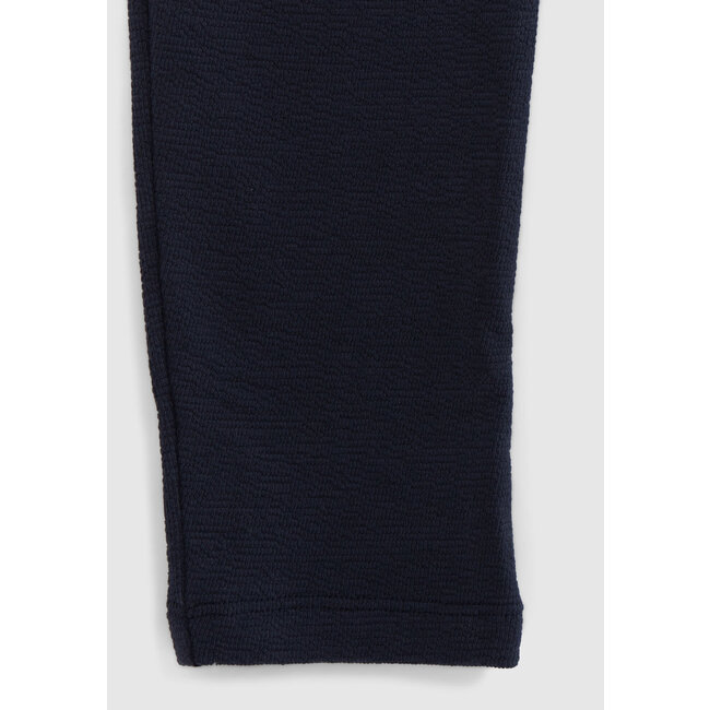 IKKS GIRLS' NAVY ORGANIC COTTON KNIT TROUSERS WITH BELT TO TIE