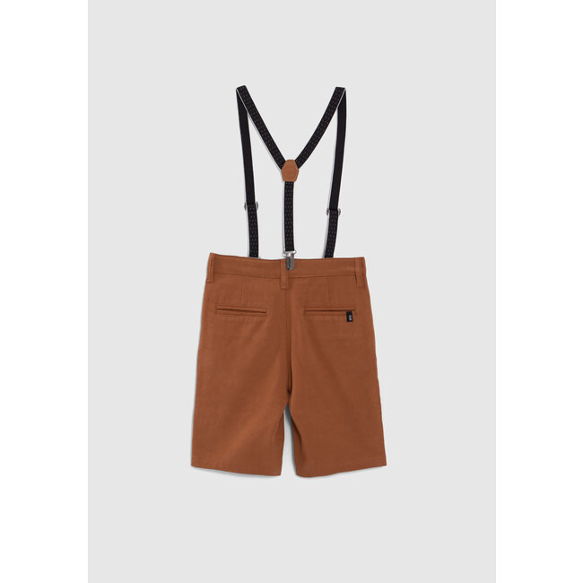 IKKS BOYS’ CAMEL BERMUDA SHORTS WITH DETACHABLE STRAPS